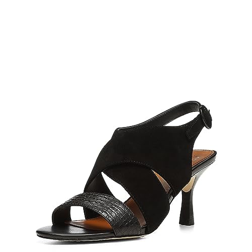 Donald Pliner Women's Ianna Suede Heeled Sandal, Sand, 11