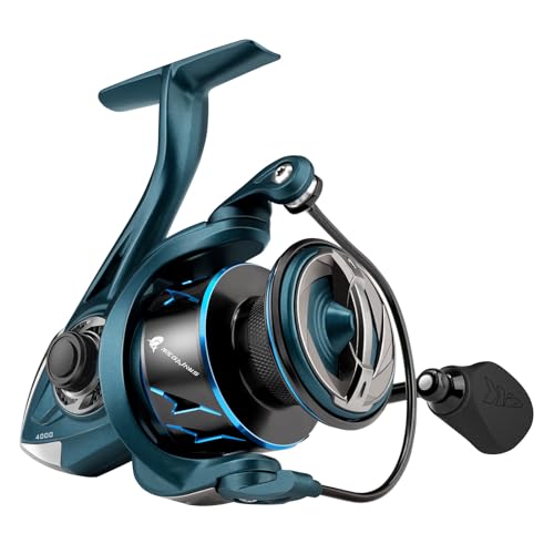 KastKing MegaJaws Spinning Reel, Size 2000, 6.2:1 Gear Ratio, Pelagic Blue