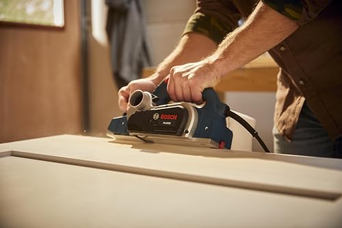 BOSCH 3-1/4 Inch 6.5 Amp Hand Planer for Woodworking, 2.6 mm Cut Depth, Corded with Carrying Case (PL2632K)