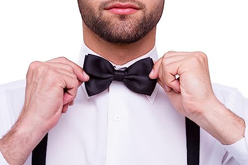 trilece Bow Ties for Men - Men's Solid Pre-tied Clip on Bowties for Formal Wear - Adjustable Bow Tie - Bow ties for Woman (Neon Green)