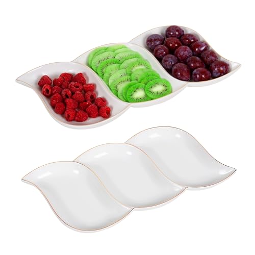 Kassel Ceramic Serving Platter Set | 14”/12”/10” Oval Serving Trays for Entertaining at Parties and Weddings | Oven Safe Large Serving Trays for Tacos, Steak, and Cake