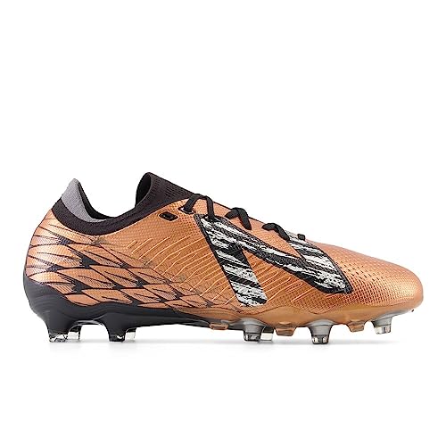 New Balance Men's Tekela v4 Pro Low Laced FG Soccer Shoe, Copper/Black/Silver, 7.5