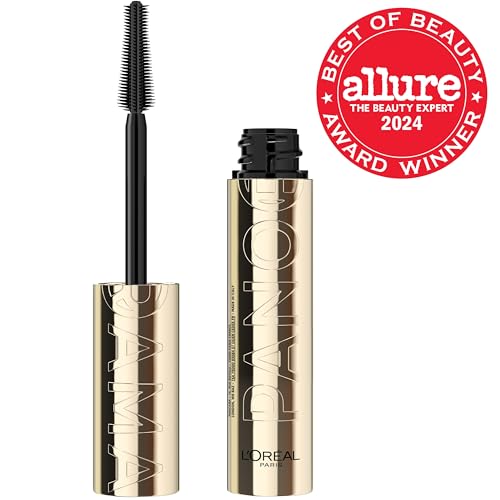 L’Oréal Paris Voluminous Panorama Mascara, Volumizing and Lengthening Mascara, Washable Longwear and Smudge Resistant Make Up, Black, 0.33 Fl Oz