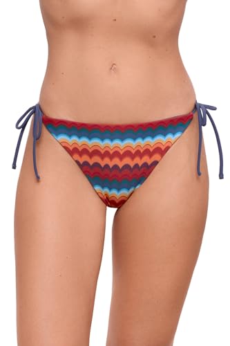 Sports Illustrated Women's String Tie Side Bottom, Groovy Stripe, X Small
