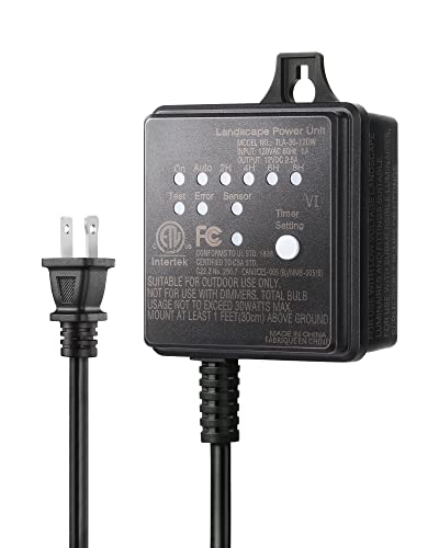 DEWENWILS Low Voltage Landscape Transformer, 60W 120V AC to 24V DC, Landscape Lighting Transformer with Timer & Photocell Sensor, Outdoor Weatherproof for LED Lights, Spotlights, Pathway Lights