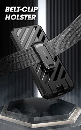 SUPCASE for Samsung Galaxy Z Fold 3 Case with Stand (Unicorn Beetle), [Built-in Screen Protector & Belt Clip] Heavy Duty Rugged Full-Body Shockproof Protective Phone Case for Galaxy Fold 3, Black