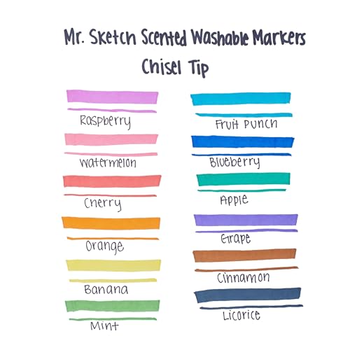 Mr. Sketch 1924063 Washable Markers Chisel Assorted Colors 192/Set