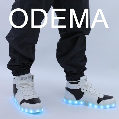 Odema V3 Aurora Unisex High Top Light Up Shoes, Sneakers with Lights for Men，Women, Led Light Shoes,USB Charging Glowing Shoes for Teens