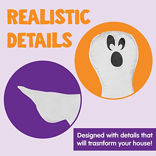 JOYIN 53” Halloween Bendable Tree Wrap Ghost Decoration for Halloween Outdoor, Lawn Decor, Tree, Pilar Decorations, Ghost Party Supplies