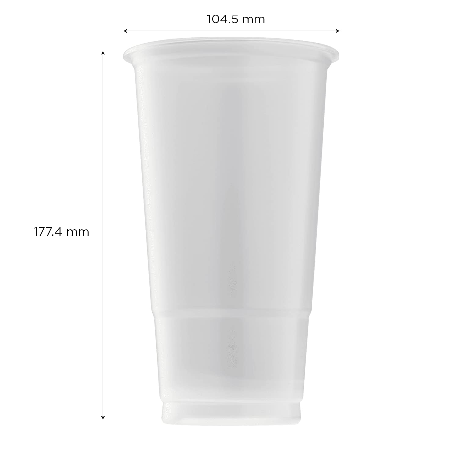 Karat [32oz - 600 ct] PP Plastic Cold Disposable Plastic Cups, 104.5mm Diameter, BPA Free & 100% Recyclable (C-KPP32)