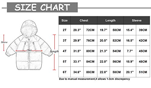 LANBAOSI Baby Boys Girls Winter Coat Toddler Kids Warm Hooded Jacket Outerwear Black