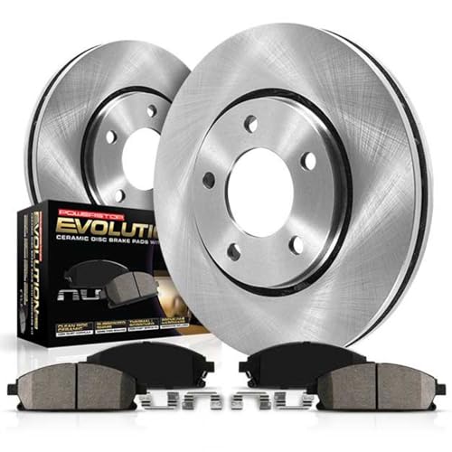 POWERSTOP Front KOE258 Stock Replacement Brake Pad and 275mm Rotor Kit Autospecialty [2006-2008 Toyota Rav 4 Without 3rd Row Seat & 2013-2018 Models With 275mm Front Rotors - Application Specific]