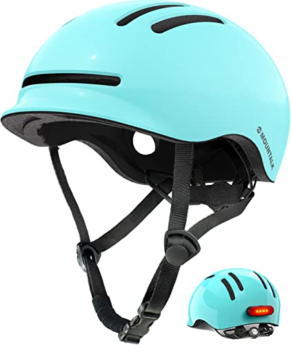 Bike Helmets for Kids 8-14,Youth Boy/Girls Bicycle Helmet with Light,Kids Bike Helmet for 6 Years + (Shiny Aqua,S)