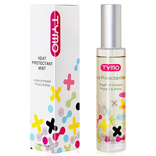 TYMO Heat Protectant Spray for Hair with Argan Oil for Styling Tools, Heat Protection Spray to Smooth & Hydrate, Natural Clean Formulation, Multi-benefit Treatment, Lightweight for All Hair Types