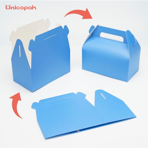 UnicoPak 30 Pack Gable Treat Boxes Party Gift Boxes Goodie Boxes Bags