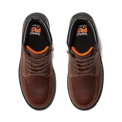 Timberland PRO Men's Gridworks 6 Inch Alloy Safety Toe Waterproof Industrial Wedge Work Boot, Brown-2024 New, 12