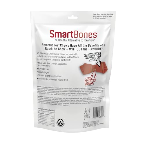 SmartBones Mini Chews With Real Beef 24 Count, Rawhide-Free Chews For Dogs