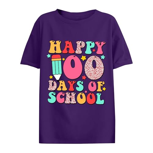 Today's Deals 100 School Shirts Over Stock Clearance Deals Prime Only Frée Delivery Amázon Deals Today Clearance Prime Amázon Haul Items Under 20 Women's Short Sleeve Tops,A1-Purple,Medium