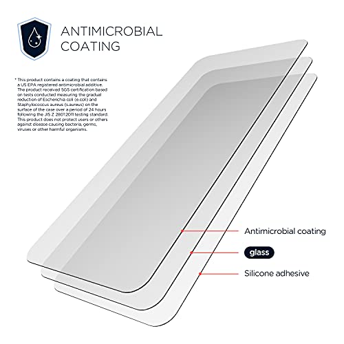 Motorola (2 Pack Moto G Play (2021) Screen Protector- Strong Tempered Glass with Antimicrobial treatment for total screen protection and freshness