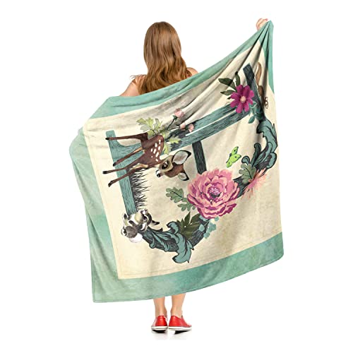 Northwest Bambi Silk Touch Throw Blanket, 50" x 60", B is for Bambi