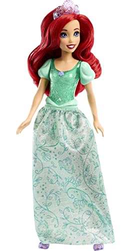 Mattel Disney Princess Toys, Snow White Fashion Doll, Sparkling Look with Black Hair, Brown Eyes & Hair Accessory, Inspired by the Movie