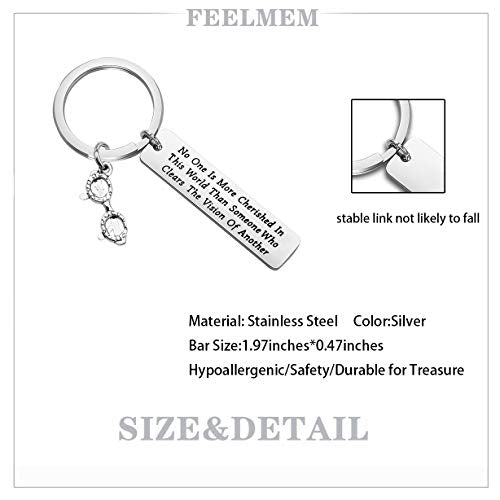 FEELMEM Optometrist Gift Eye Doctor Gift Optician Gift Eye Glasses Keychain Clears The Vision of Another Eye Doctor Jewelry