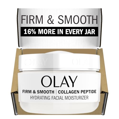 Olay Collagen Peptide Face Moisturizer, Firm - Plump - Hydrate, Fragrance Free Cream with Vitamin B3+, 1.7 oz