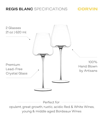 Martini Glasses Set of 2. 7.4 oz (220 ml.) | Elegant Hand blown Champagne Wine Glasses | Lead-free Premium Crystal Cocktail Glasses for Wedding, Anniversary or Birthday Gift | Crema (Coupe)