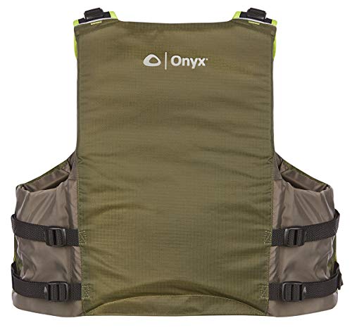 ONYX Pike All Adventure Paddle Sports Life Jacket, Green, S/M