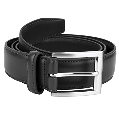 Gelante Men's Classic Dress Leather Belt G2064-Black-S (30-32)
