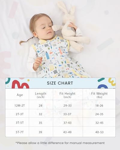 HOMEAL Baby Sleep Sack,Toddler Sleep Sacks 2t-3t Sleep Sack toddler,Toddler Sleeping Sack with Legs,Sleeveless Sleep Sack baby, Toddler Sleep Sacks Baby