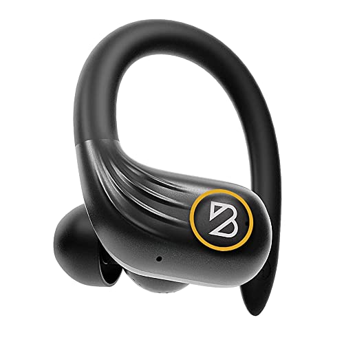 Runner 60 Wireless Running Earbuds, 80 Hour Long Battery Life Over the Ear Earbuds with EarHooks, Wrap Around Ear Buds Wireless Bluetooth Earbuds with Microphone, Earphones In Ear Headphones