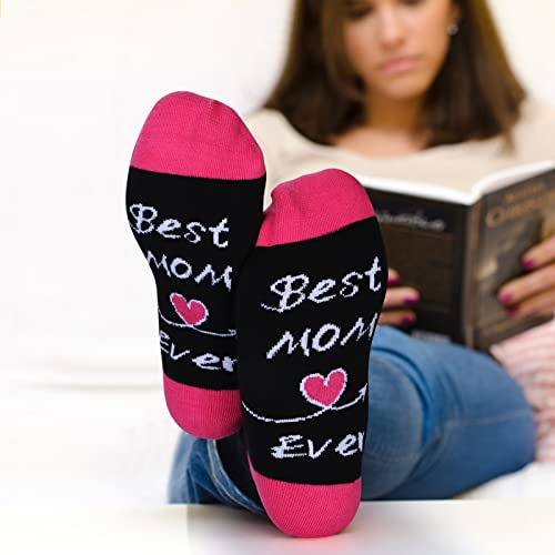 Mothers Day Socks Gifts for Her, Birthday Gifts for Women, Funny Mom Gifts from Daughter Son Best Mom Ever Socks Gifts