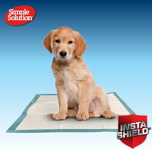 Simple Solution All Day Pee Pads for Dogs, Puppy Potty Training, Leak Proof Dog Pads, Pet Pee Pad, Disposable Puppy Pad, Lavender Scent, LARGE 23"x24", 50 Count