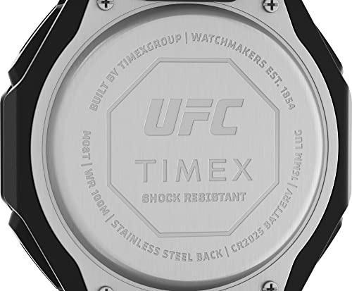 Timex UFC Men's Colossus 45mm Watch - Black Strap Black Dial Black Case