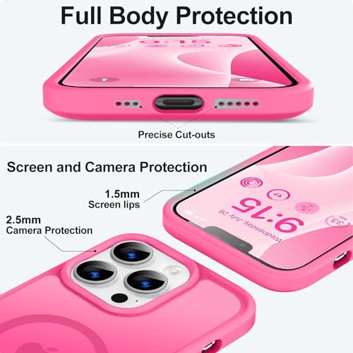 Vooii for iPhone 13 Pro Phone Case, iPhone 13 Pro Magnetic Case [Compatible with Magsafe] Translucent Matte Shockproof Women Men Girl Protective Case Cover for iPhone 13 Pro 6.1", Midnight Green