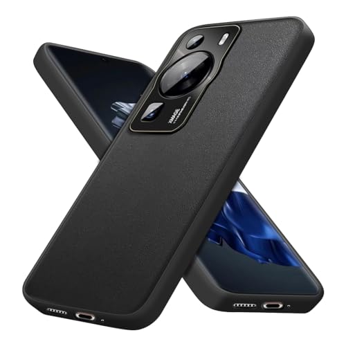 Luhuanx Case for Huawei P60 PRO, Designed for Huawei P60 / 60 Pro Case with Full Lens,Slim & Tough, Pocket-Friendly,Huawei P60 Cover (Leather Black)