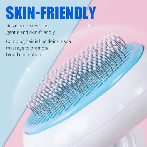 VIOJOJO Self-Cleaning Pet Grooming Tool - Deshedding Brush with Release Button for Cats and Dogs, Hair Remover for Indoor Pets
