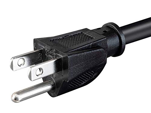 Monoprice Splitter Power Cord - NEMA 5-15P to 2X NEMA 5-15R, 13Amp, 1625 Watt, 120 Volt, 16AWG, 1.5 Feet, Black