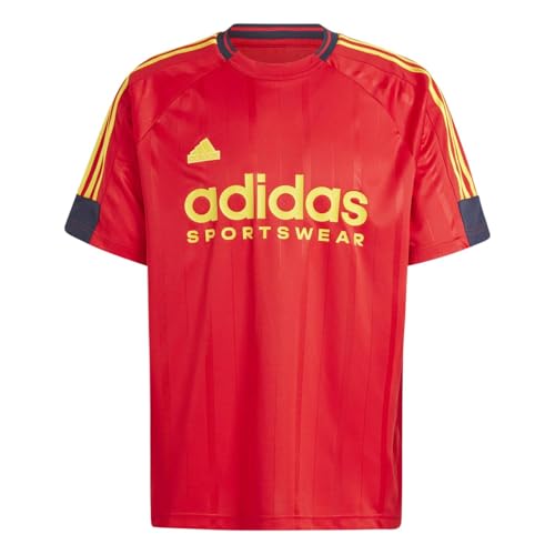 adidas Men's House of Tiro Nations Pack T-Shirt, White/Team Navy Blue/True Blue/Better Scarlet