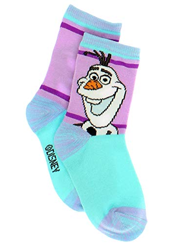 Disney Frozen Girls Toddler Multi Pack Socks Set (X-Small (2-4T), Purple/Multi Crew)