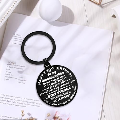 ENGZHI Daughter 18th Birthday Gifts from Dad, Father To Girls 18 Year Old Birthday Gifts, Metal Engraved Keychain