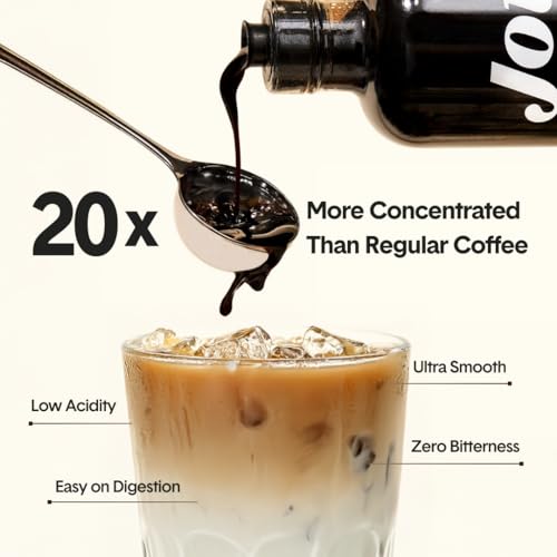Jot Coffee Concentrate (Caramel) High Caffeine Cold Brew Coffee Concentrate Liquid for Iced Coffees, Instant Espresso, Hot or Cold Instant Coffees - Makes 14 Cups, 150mg Caffeine/Tbsp, Sugar Free