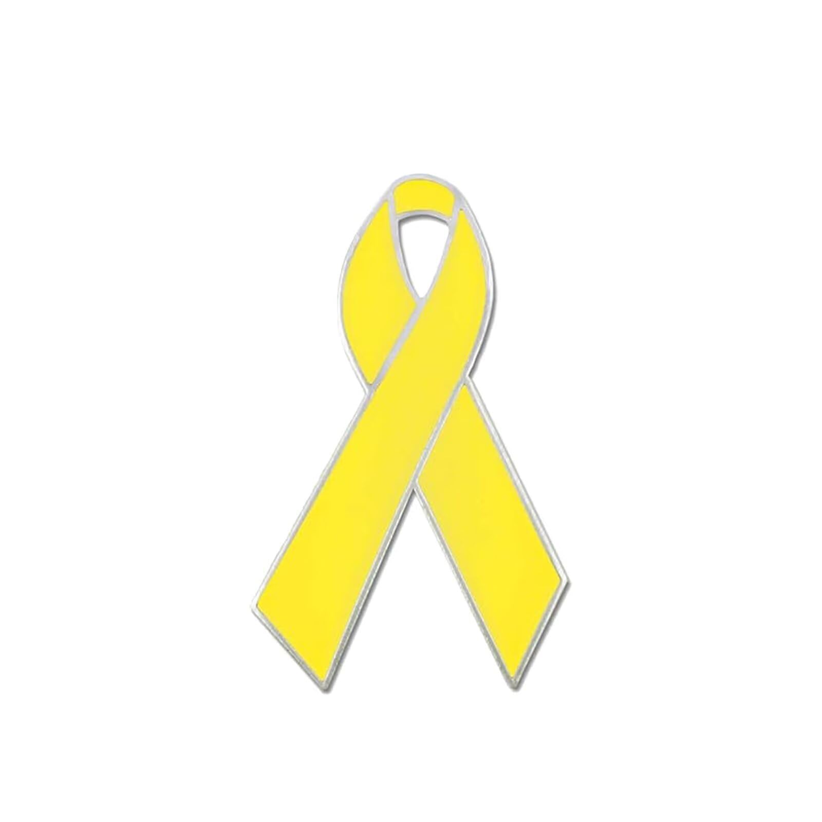 HUASAI Yellow Ribbon Pin Hostages Israel for Women Men Bring Them Home Pin Yellow Ribbon Awareness Enamel Lapel Pin