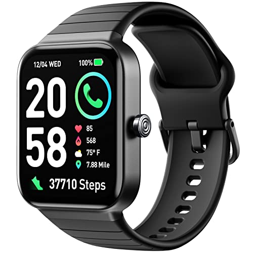 Fitpolo Smart Watch for Men Women,1.8” Touchscreen, Bluetooth Call, Alexa Built-in,24/7 Heart Rate, SpO2 Monitor, Step Counting, Sleep Tracking,IP68 Waterproof Fitness Tracker Watch for Android iPhone