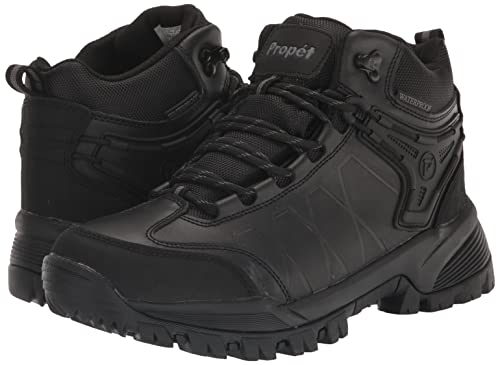 Propét Men's Ridge Walker Force Waterproof Hiking Boots, Black, 9.5,Medium US