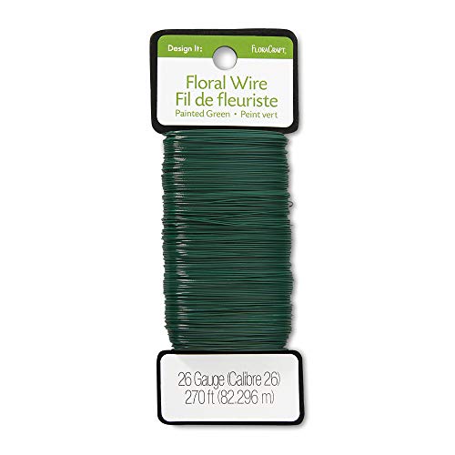 FloraCraft 26 Gauge Floral Wire 270 Feet Bright Silver