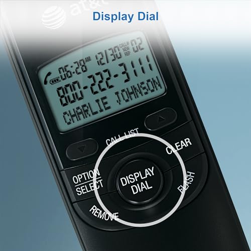 AT&T TR1909B Trimline Corded Phone with Caller ID, Black