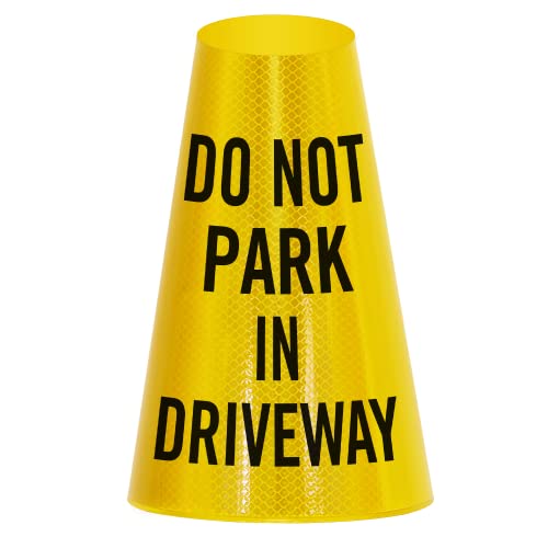 SmartSign “Do Not Park in Driveway” Bright Reflective Cone Message Sleeve, [Cone Not Included]