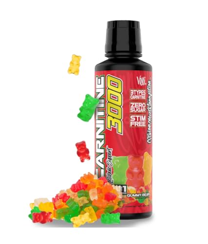 L-Carnitine 3000 Liquid | 3000 mg Carnitine Supplement | Zero Calorie Zero Sugar Keto Friendly for Men and Women – Great Tasting| 31 Servings (Gummy Bear, 16 fl. oz.)